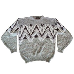 Western Knitted Sweater Mens XL Southwestern Aztec‎ Country Style Cowboy Tribal